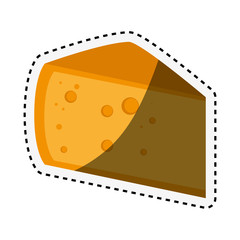 cheese piece isolated icon vector illustration design
