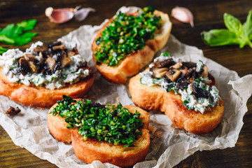 Four Portion of Bruschetta