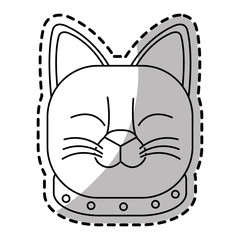 Cat icon. China cultura asia chinese theme. Isolated design. Vector illustration