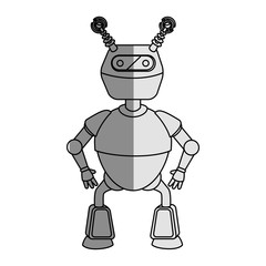 robot character isolated icon vector illustration design