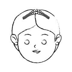 Woman icon. Girl female avatar person people and human theme. Isolated design. Vector illustration