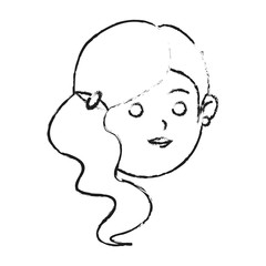Woman icon. Girl female avatar person people and human theme. Isolated design. Vector illustration