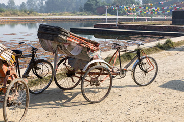 Obraz premium trishaw, Lumbini, Nepal