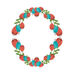 cute floral decoration card vector illustration design