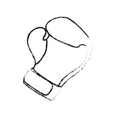 boxing glove icon over white background. sport equipment concept. vector illustration