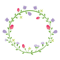 Obraz na płótnie Canvas cute floral decoration card vector illustration design
