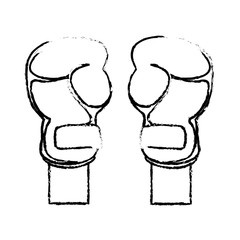 boxing gloves icon over white background. sport equipment concept. vector illustration