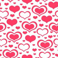 Valentines hearts pattern seamless