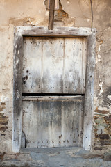 Old door of rural house in Vilafranca del Bierzo