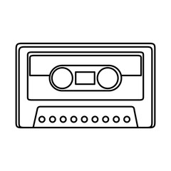 retro cassette isolated icon vector illustration design