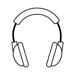 headset sound device isolated icon vector illustration design