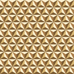Naadloze goud gefacetteerde veelvlakkige achtergrond patroon textuur