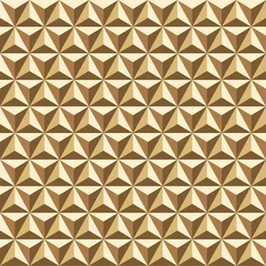Tapeten Nahtlose gold facettierte polyedrische Hintergrundmustertextur © VectoRay