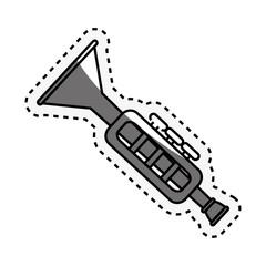 trumpet instrument isolated icon vector illustration design