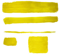 Watercolor stripe bright yellow gold color