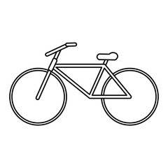 bicycle transport active sport outline vector illustration eps 10