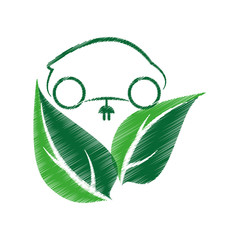 eco friendly car icon image vector illustration design 