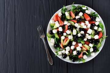 Greek salad on a plate