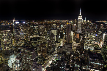 The New York City in the night