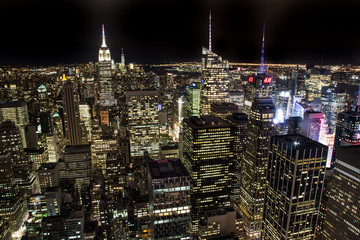 Fototapeta na wymiar The New York City in the night