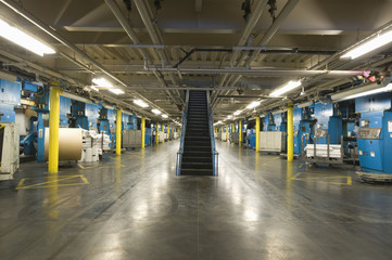 Obraz premium Interior view of a newspaper factory