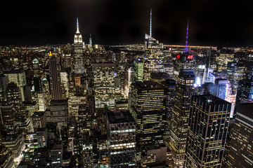 The New York City in the night