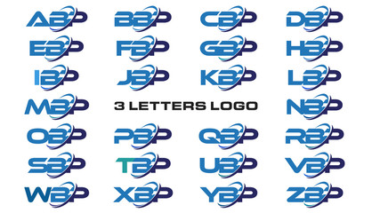 3 letters modern generic swoosh logo ABP, BBP, CBP, DBP, EBP, FBP, GBP, HBP, IBP, JBP, KBP, LBP, MBP, NBP, OBP, PBP, QBP, RBP, SBP, TBP, UBP, VBP, WBP, XBP, YBP, ZBP