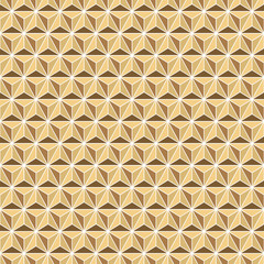 Seamless gold faceted polyhedral background pattern texture