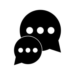 Fototapeta premium silhouette bubble talk dialog chatting social media vector illustration eps 10