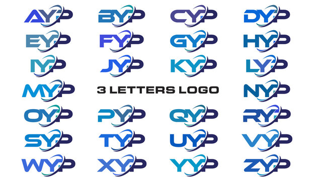 3 letters modern generic swoosh logo AYP, BYP, CYP, DYP, EYP, FYP, GYP, HYP, IYP, JYP, KYP, LYP, MYP, NYP, OYP, PYP, QYP, RYP, SYP, TYP, UYP, VYP, WYP, XYP, YYP, ZYP