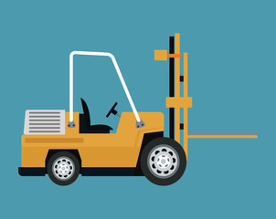 truck forklift warehouse machine work vector illustration eps 10