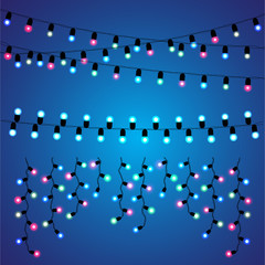  Garland for christmas and new year holiday, illuminated garland