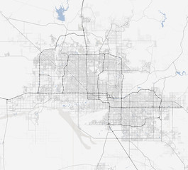 Map Phoenix city. Arizona Roads - obrazy, fototapety, plakaty