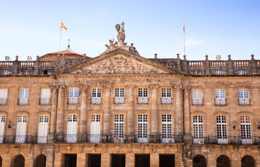 Fototapeta premium Raxoi Palace in Santiago de Compostela, Spain