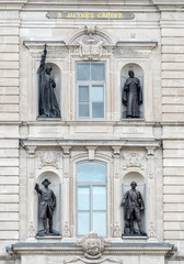 Statues on the Parliament Building of Quebec