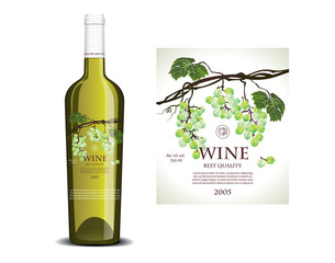 Conceptual transparent label for white wine