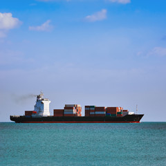 Container Ship in the Sea