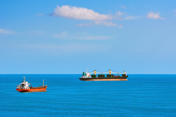 Fototapeta premium Cargo Ships at Anchorage