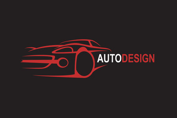 illustration of car emblem on black background