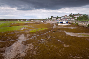 Harbour in Cockwood at low tide. Devon. England