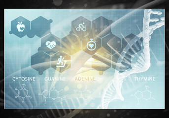 Medicine user interface, 3D rendering