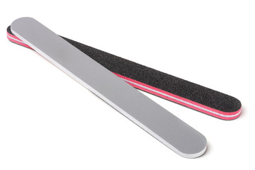 two nail file isolated on a white background