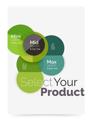 Business cover brochure design with select option diagram