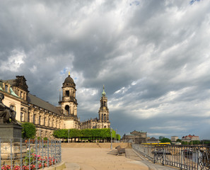 Fototapeta na wymiar Bruhl Terrace in Dresden, Saxony, Germany
