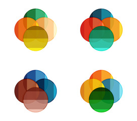 Vector circle banners