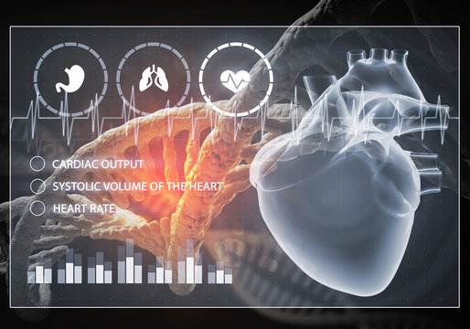 Medicine user interface, 3D rendering