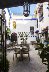 Courtyard decorated with flowers, Cordoba, Spain