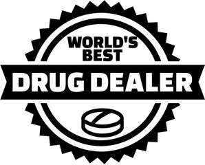 Fototapeta premium World's best drug dealer button