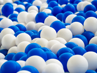 Blue and White balls