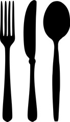Fork, knife and spoon